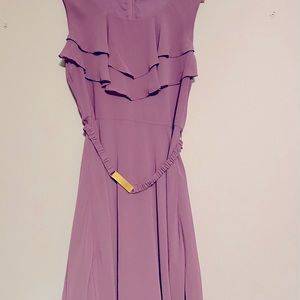 Purple fit and flare dress